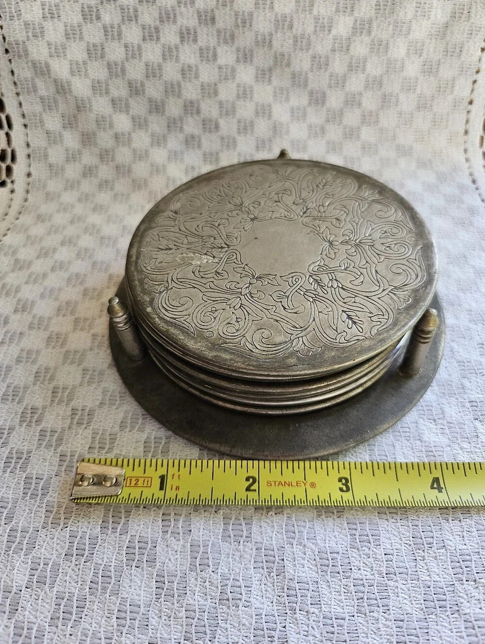 Vintage Silver Plated Coaster Set